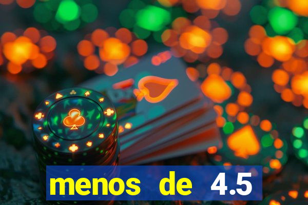 menos de 4.5 escanteios o que significa